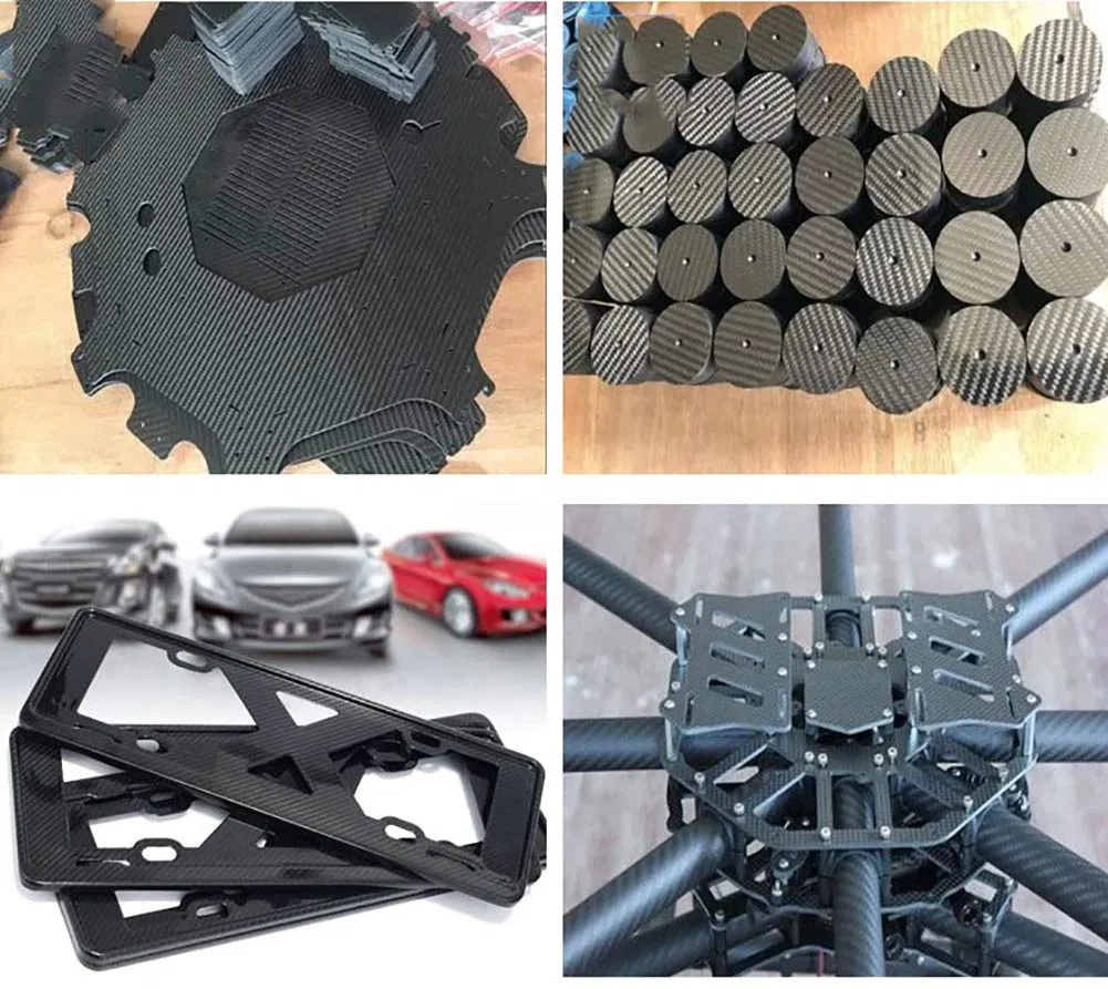Hoja de Fibra de Carbono 3K 100% Placa de Placa Panel rígido Laminado de Sarga de Sarga Superficie Brillante para RC Drone Quadcopter Car,200mm x 350mm x 0.5mm