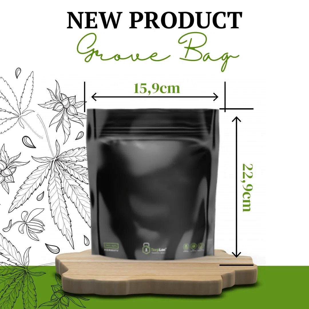 Terploc Grove Bags - Bolsas sin ventana para sellar y cerrar con cremallera con control de humedad, con humedad relativa entre 58 y 62% (30 gramos, 10 unidades)
