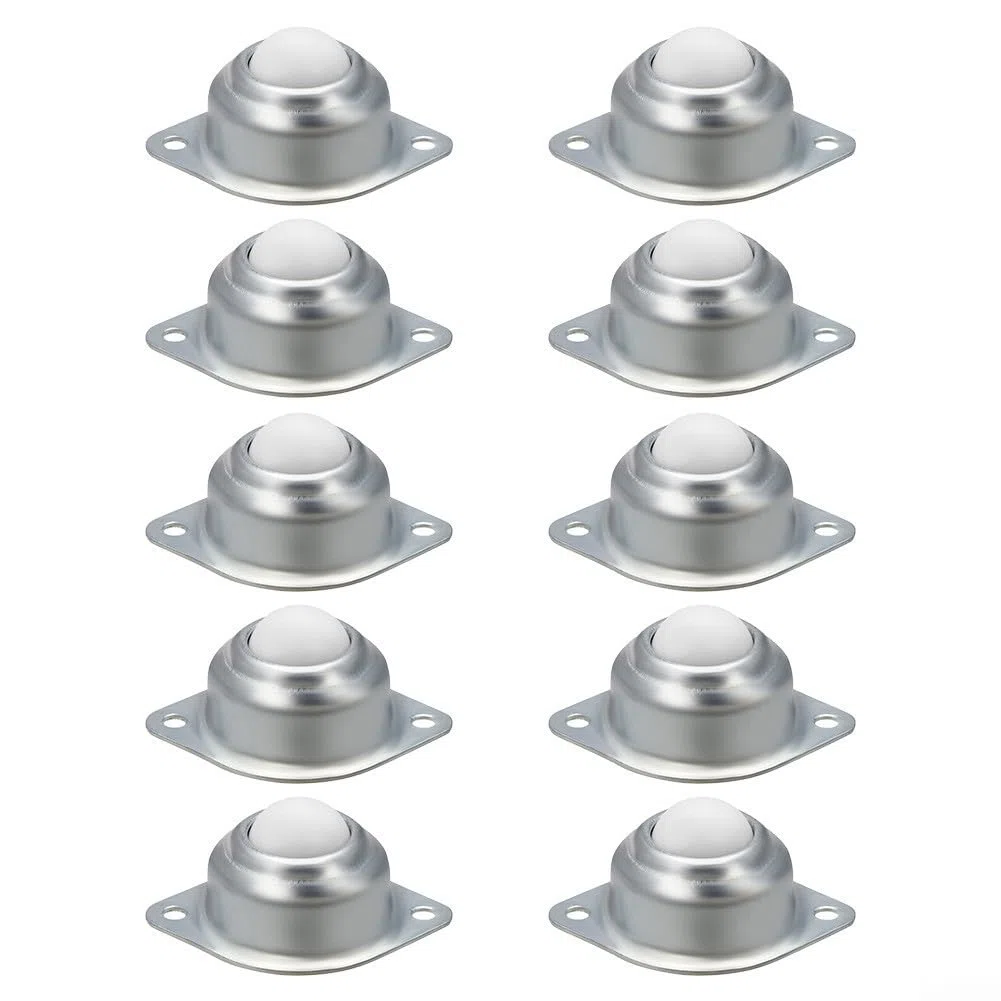 10 unidades de rodamientos de transferencia de bolas, ruedas silenciosas de 25 mm con carcasa de metal, rodillo de rodamiento de transferencia de bolas, para sofás, armarios, estantes