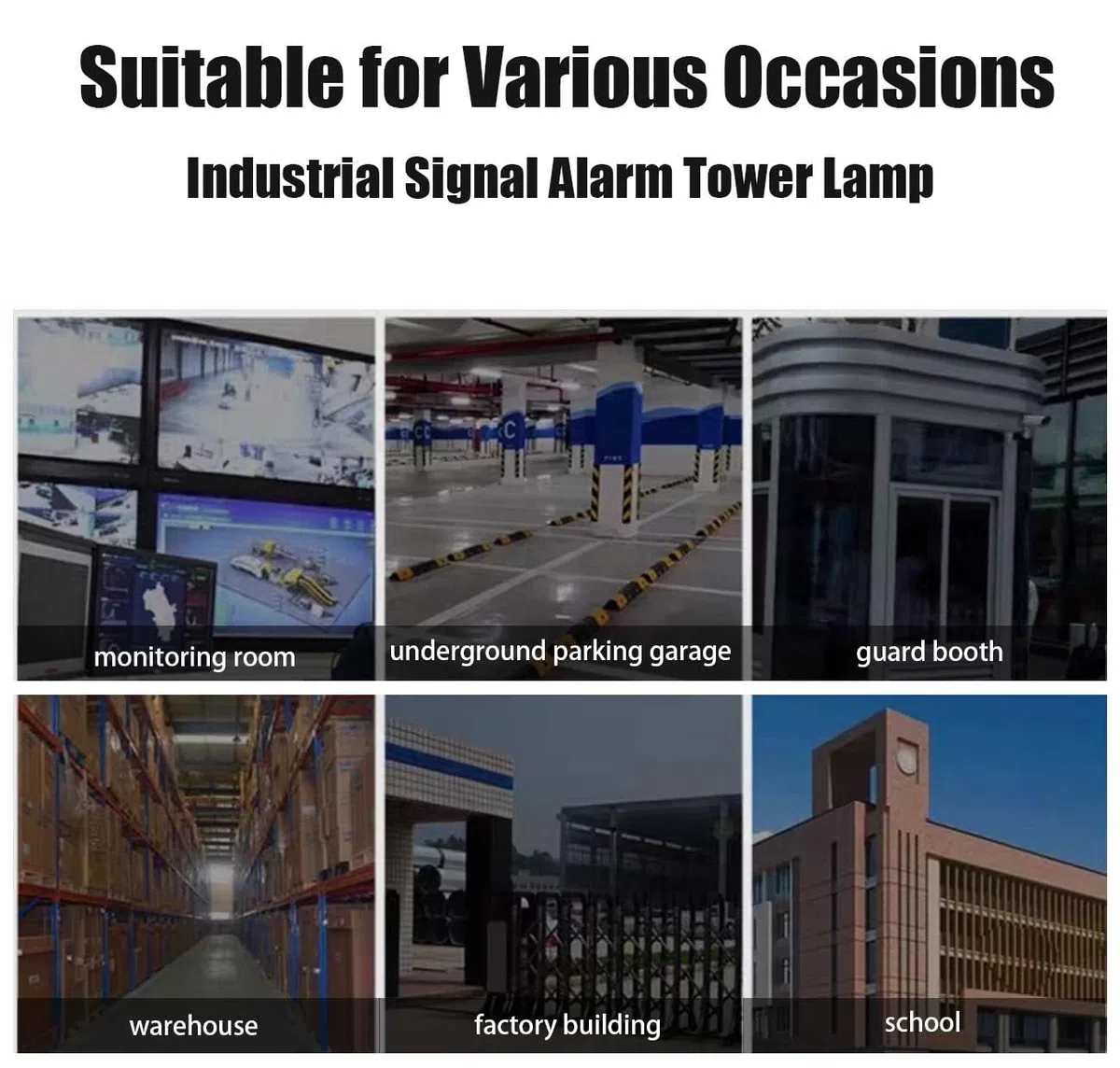 Torre de alarma y señalización industrial LTE-1101. Indicador giratorio con luz estroboscópica sin sonido. 12V 24V 110V 220V 380V. Amarillo, azul, rojo, verde.(Red,220v)