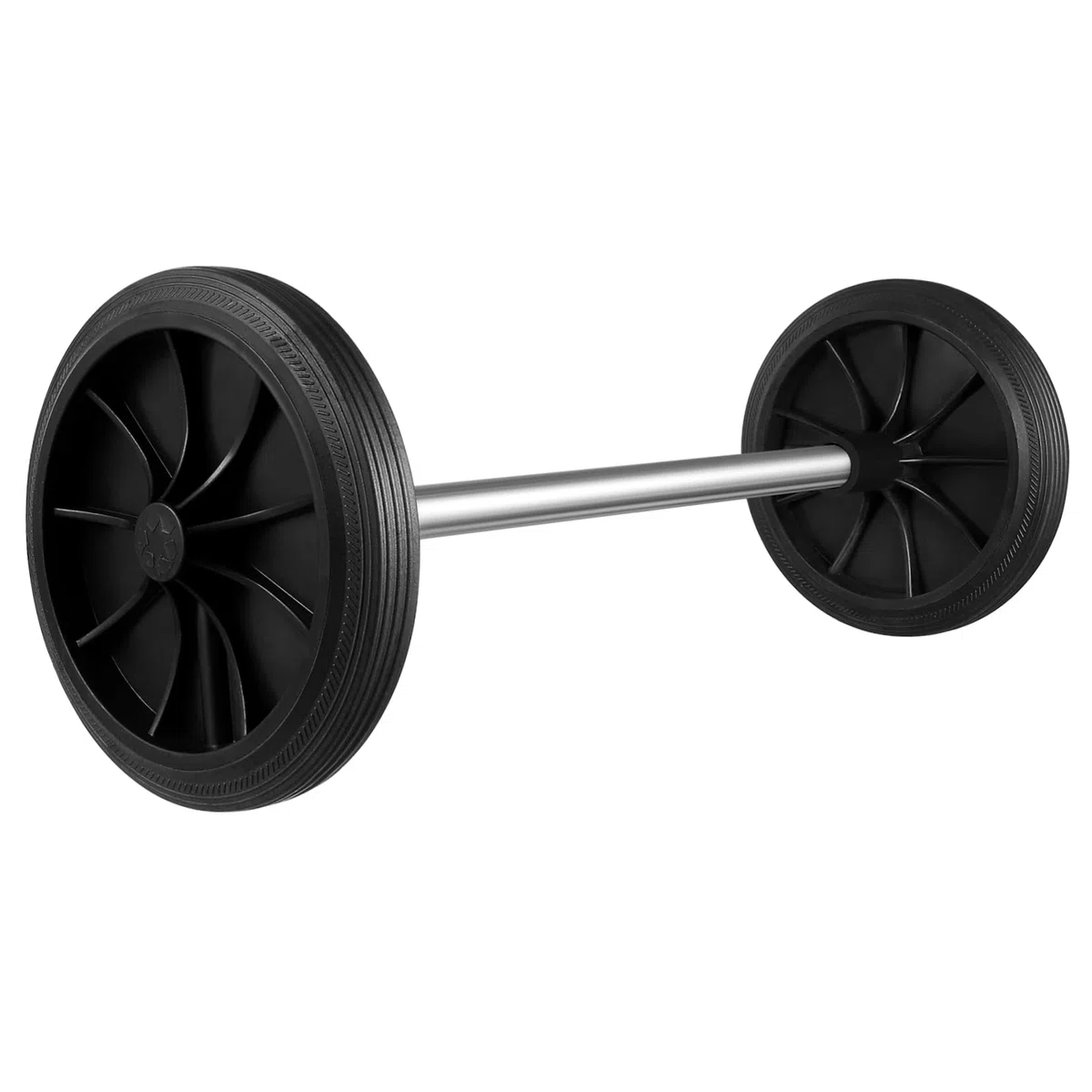 Mobestech Ruedas De Goma Para Cubo De Basura 19.68X7.28X3.93 Pulgadas Con Eje Hueco De 48 Cm Juego De 2 Ruedas Silenciosas Fácil Instalación Para Contenedores De Residuos Uso Industrial