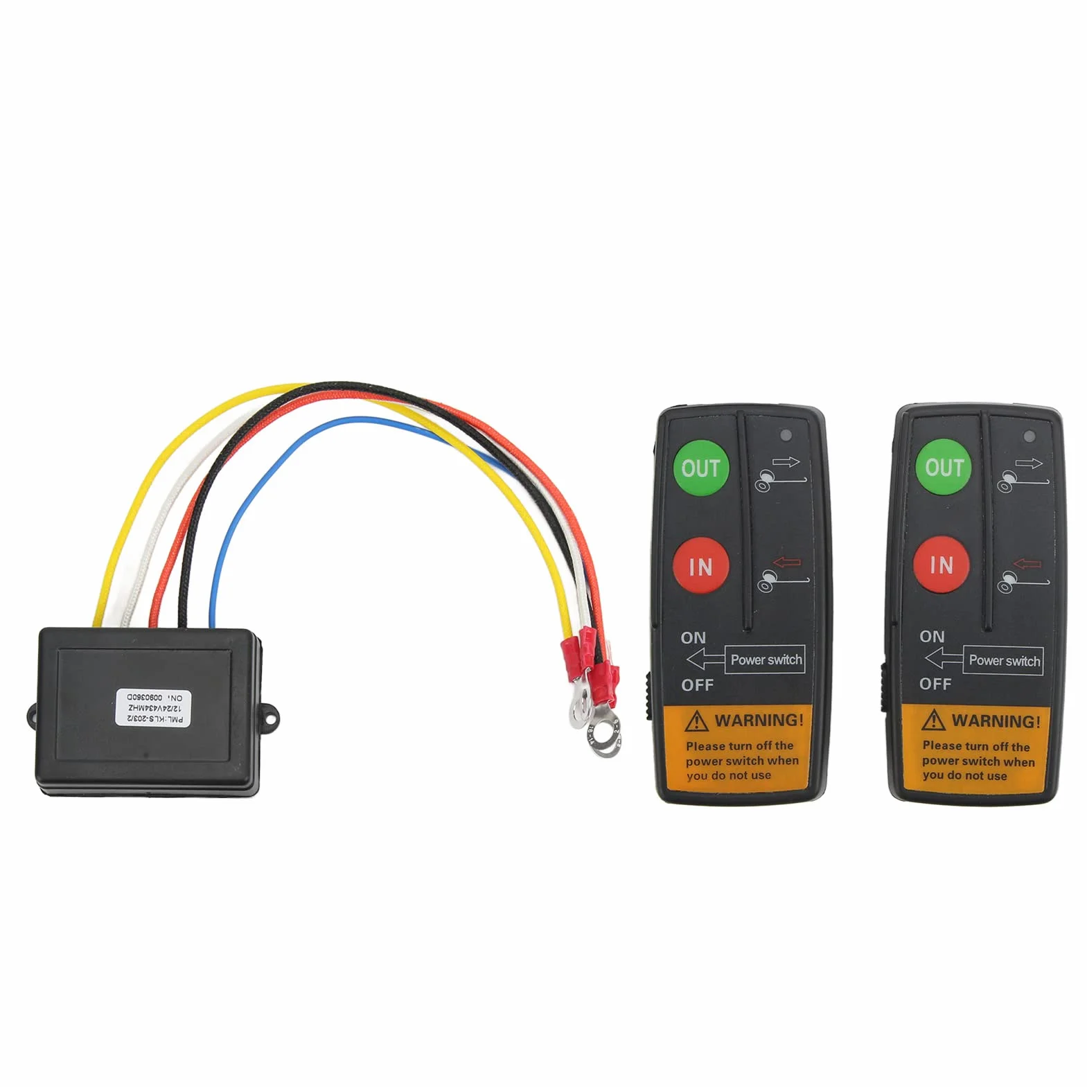 Kit de Control Remoto de Cabrestante Inalámbrico Rango de 75 Pies 12V 24V Alta Sensibilidad Universal para Coche ATV Camión ATV Cabrestante