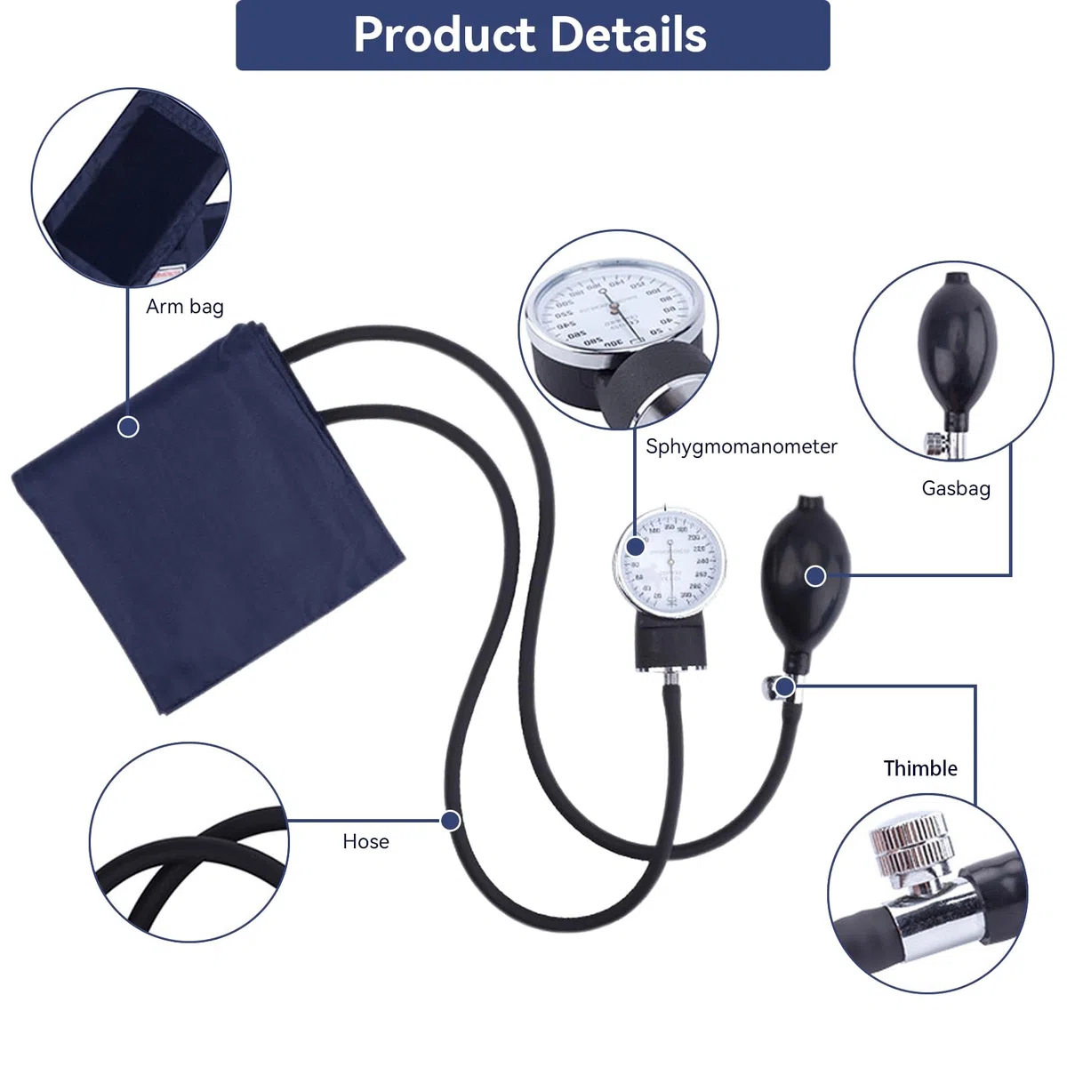 Agatige Kit De Estetoscopio De Presión Arterial Y Sprague, Esfigmomanómetro De Manguito Manual Profesional De Medición Precisa Médica Con Estuche De Transporte Fonendoscopio Para Uso Doméstico