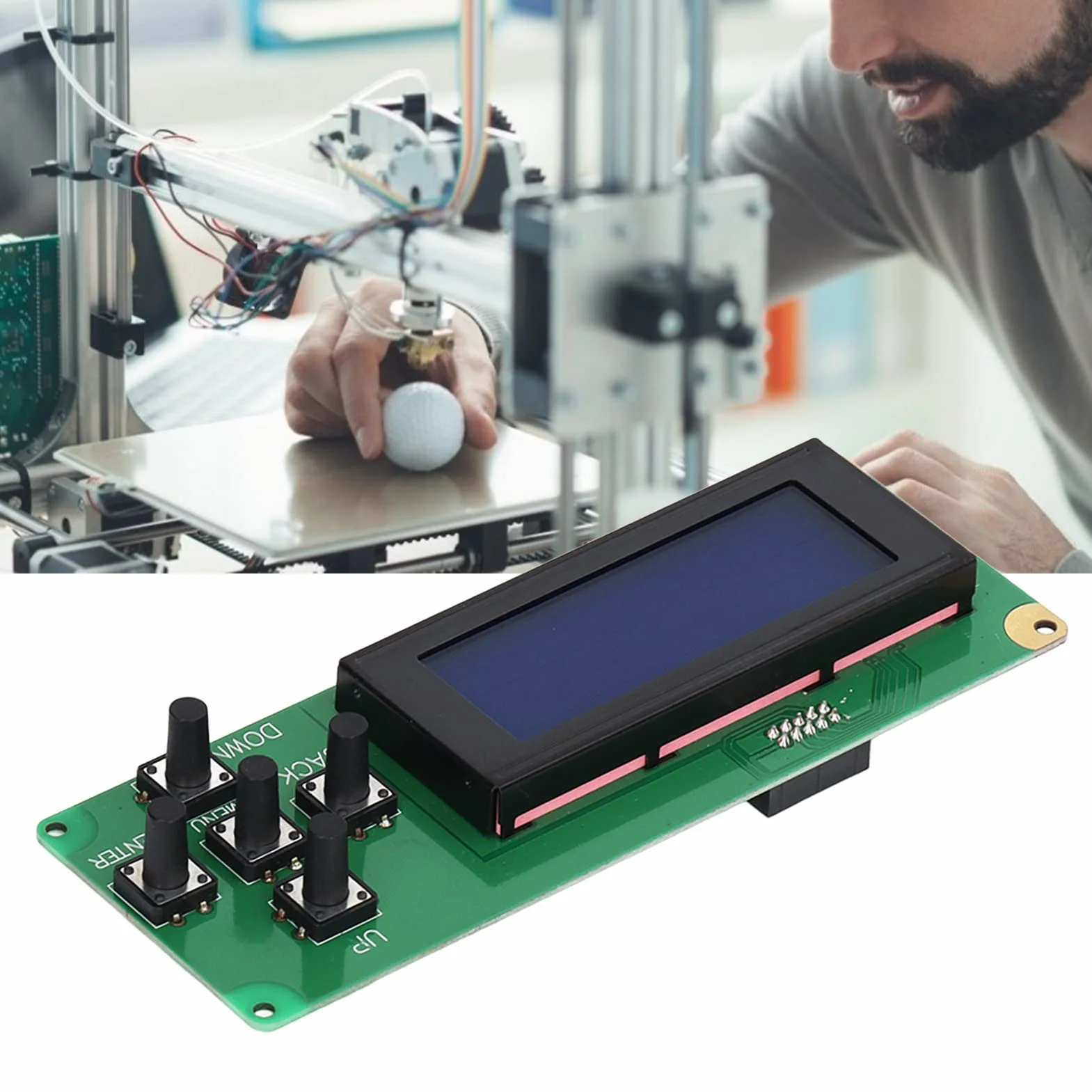 Tablero de Control de Pantalla LCD, Panel de Control LCD de Impresora para Anet A8, A4, A2, A6 L, E2 y Otros Modelos