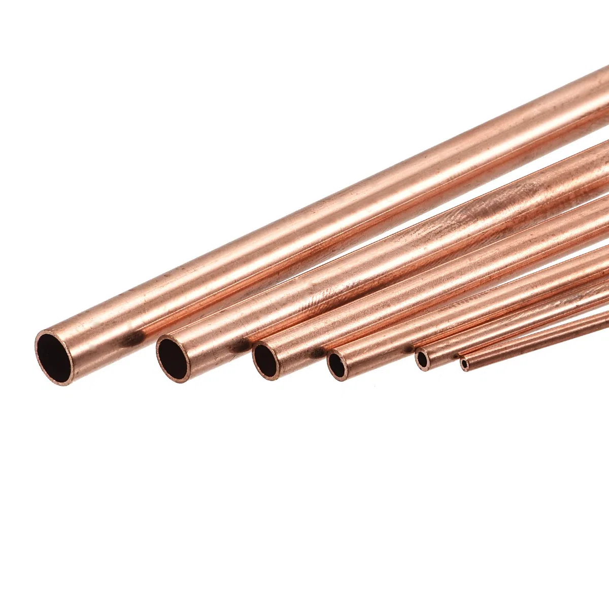 sourcing map Cobre Tubo, 8mm 9mm 10mm 11mm 12mm 13mm OD x 0.5mm Pared Grosor 200mm Longitud Metal Tubo, Paquete de 6
