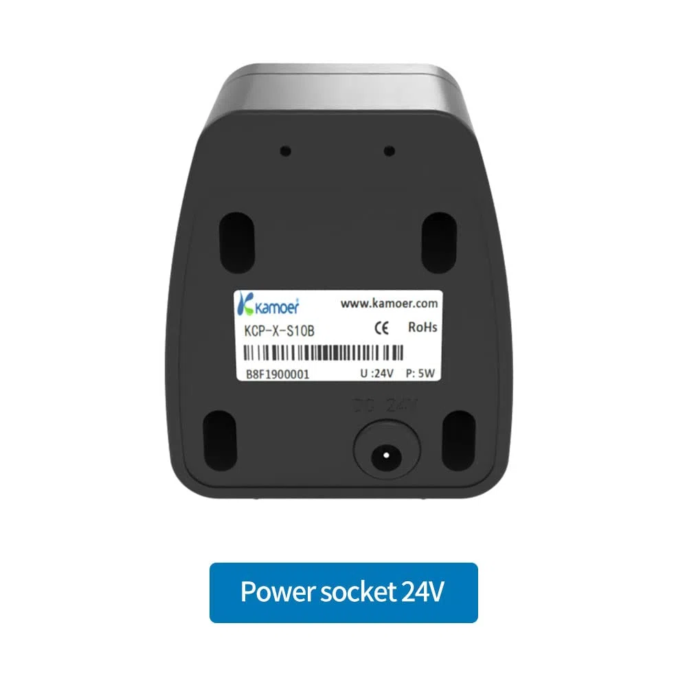 Kamoer KCP-X - Mini bomba peristáltica de 24 V con control de baja tasa de flujo 19-65 ml/min, bomba dosificadora de líquidos de velocidad ajustable para laboratorio de acuario con adaptador de