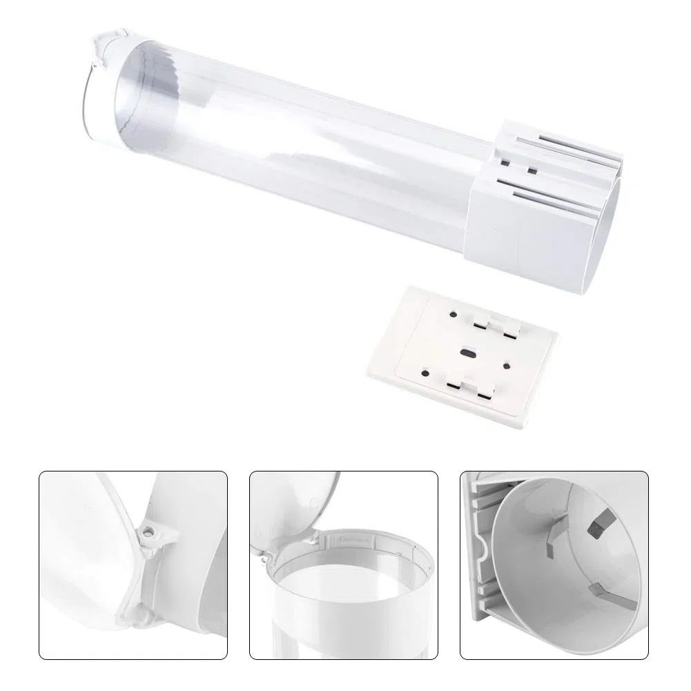 Dispensador de Vasos de Papel, Dispensador de Plástico Montado en la Pared con Tapa Antipolvo para Copas de Papel y Conos de Papel Biodegradable 7.5cm 50 Cups