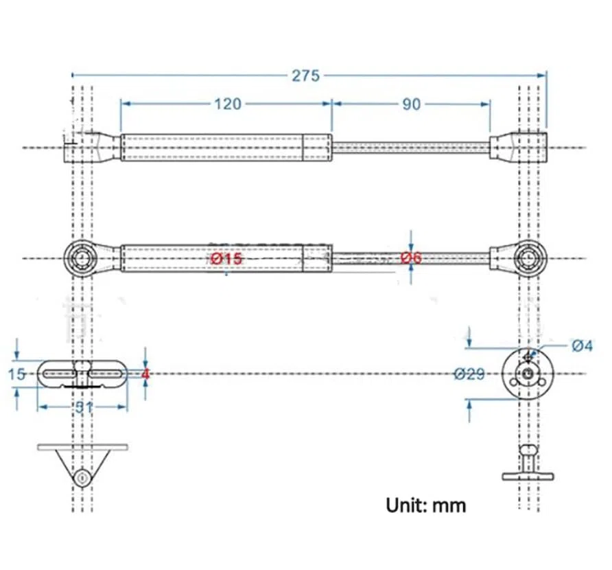 Soporte hidráulico neumático Organizador de tapa de puerta de gabinete, soporte de choque, brazo hidráulico, varilla hidráulica neumática, for muebles, trampilla de armario, caja de juguetes, 4 Uds.(1