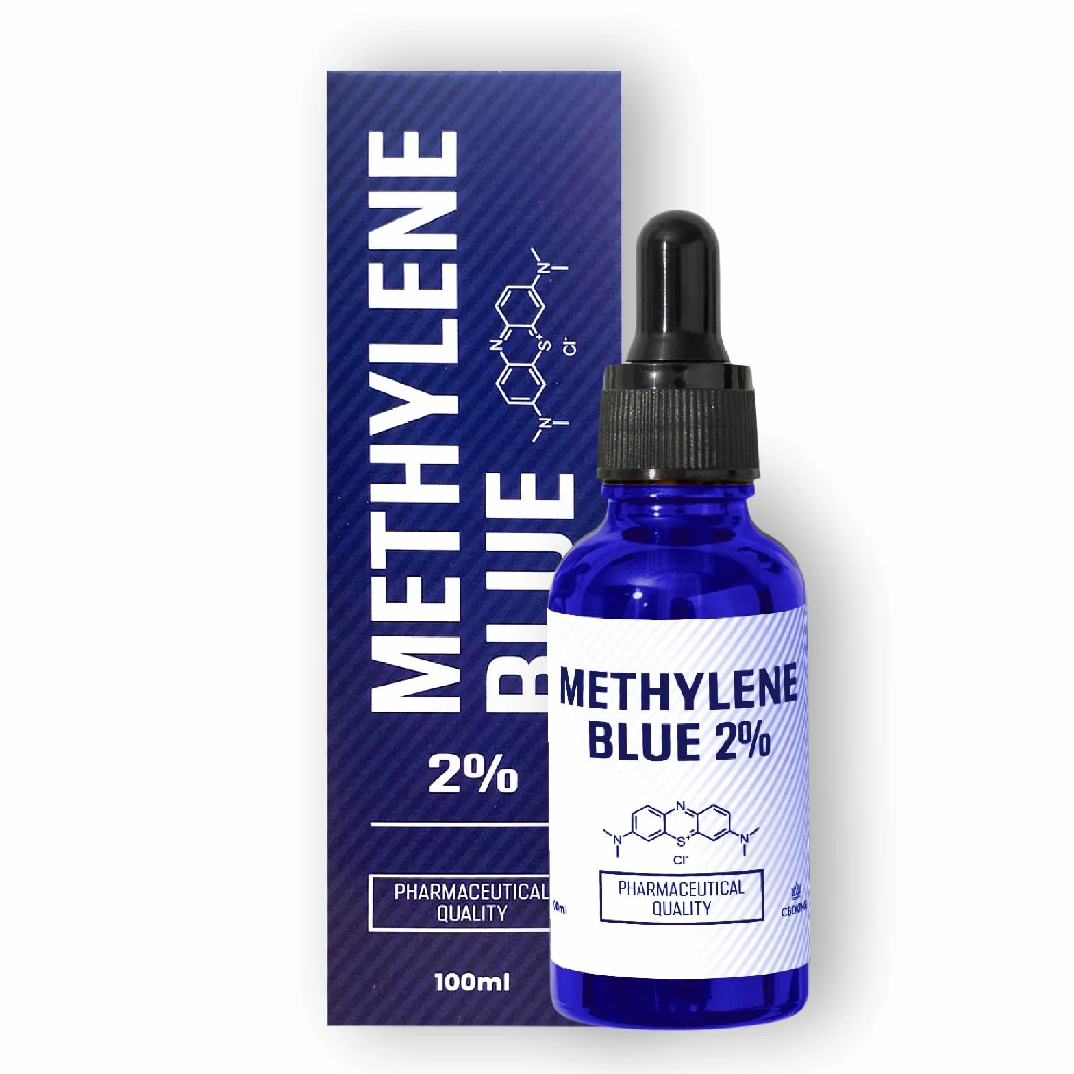 Solución de azul de metileno 2% – Calidad farmacéutica – Botella de vidrio ámbar de 100 ml con pipeta – Colorante puro para laboratorio, microscopía y técnica – Sin aditivos
