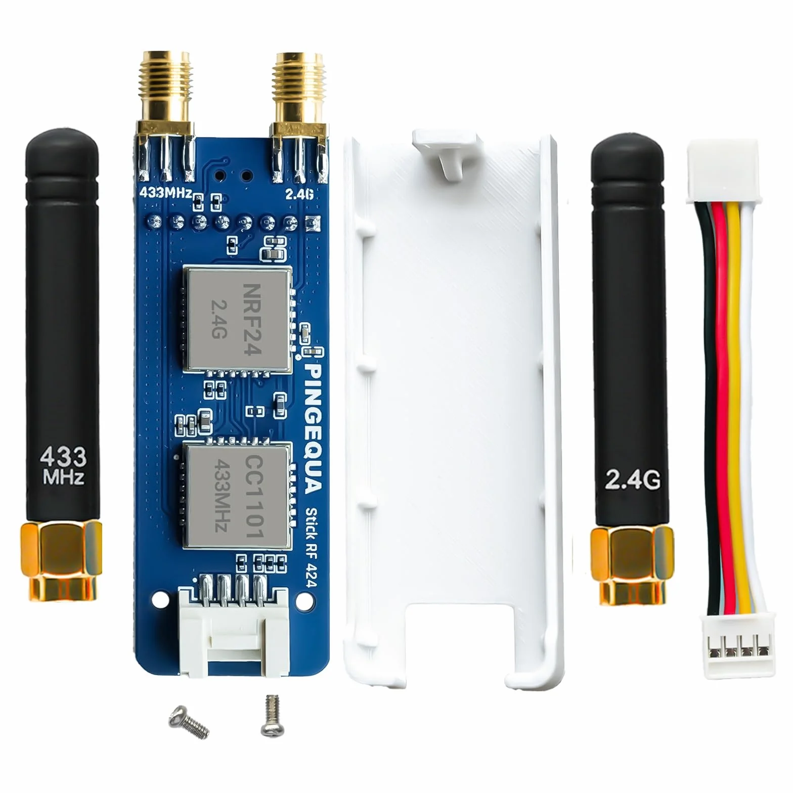 Módulo RF 2 en 1 para M5Stack StickC Plus, soporta NRF24 2.4GHz y CC1101 433MHz, compatible con M5Stack StickCPlus 1.1 y 2 con firmware Bruce (incluye funda impresa en 3D)