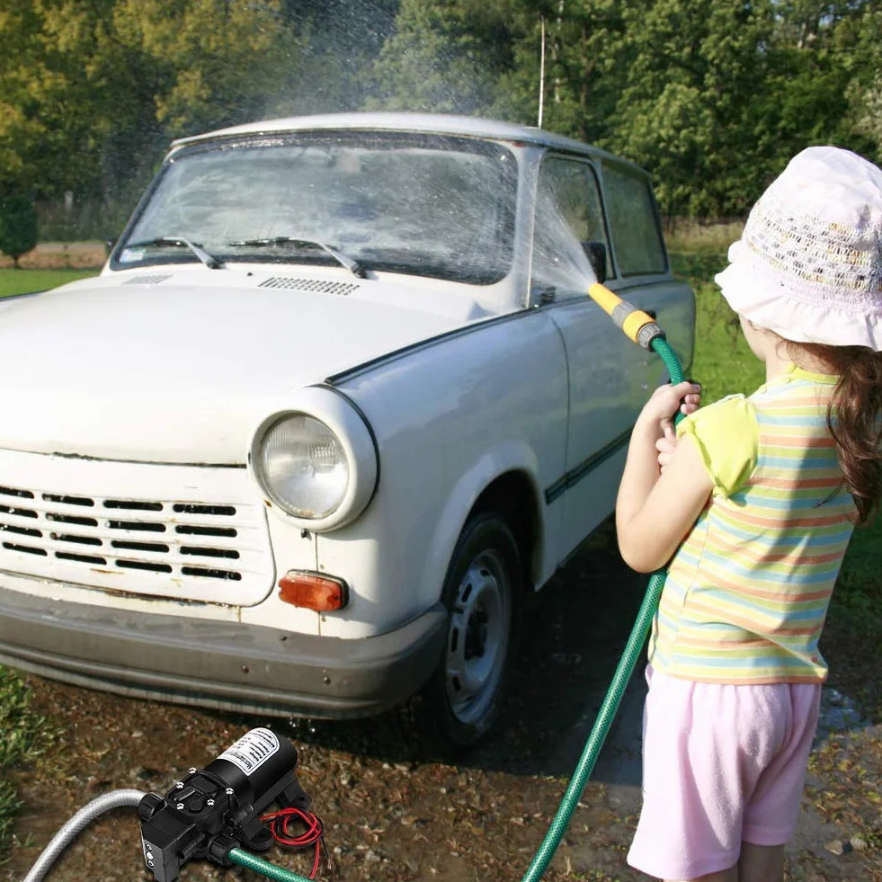 Bomba de agua, bomba de diafragma DC 12V Bomba autocebante Bomba de transferencia para exteriores para rociadores de jardín Ducha