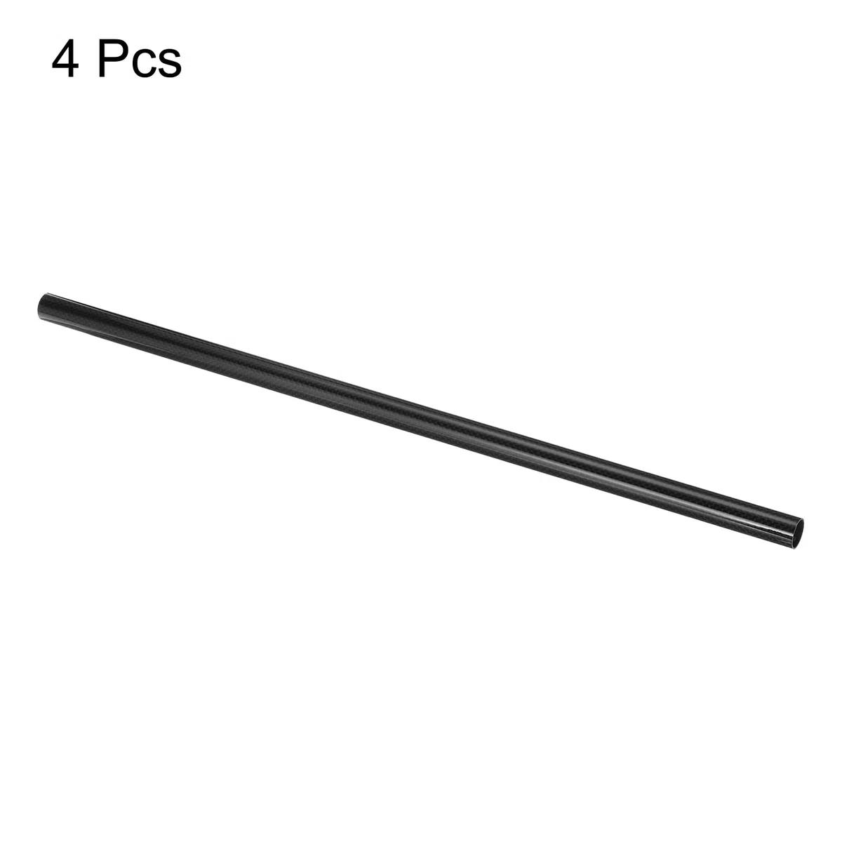 QUARKZMAN 4 Tubos de Fibra de Carbono 16 x 18 x 330mm Tejido Liso Superficie Brillante Varilla de Carbono Enrollada en Rollo de 3K para Aviones RC Quadcopters Multicopters
