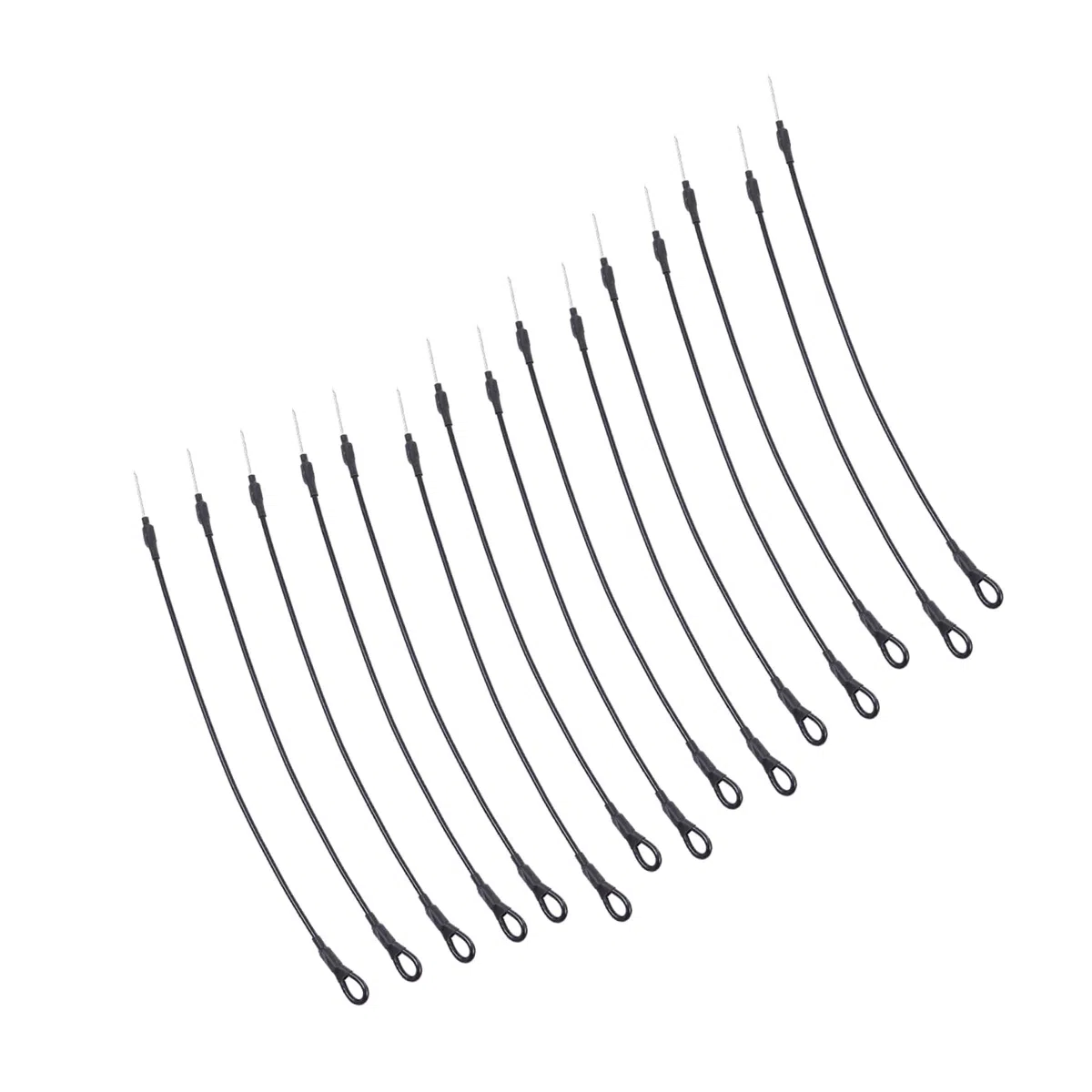 Cordón de Seguridad Antirrobo para Ropa y Equipaje, Cable de Acero Cierre Magnético, 100 Unidades en Color Negro para Protección Eficaz
