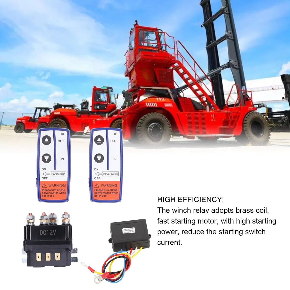 Kit de Relé de Cabrestante 12V 250A, Control Remoto para ATV, Moto de Nieve, Tractor de Jardín, Alta Potencia, Carga Dividida