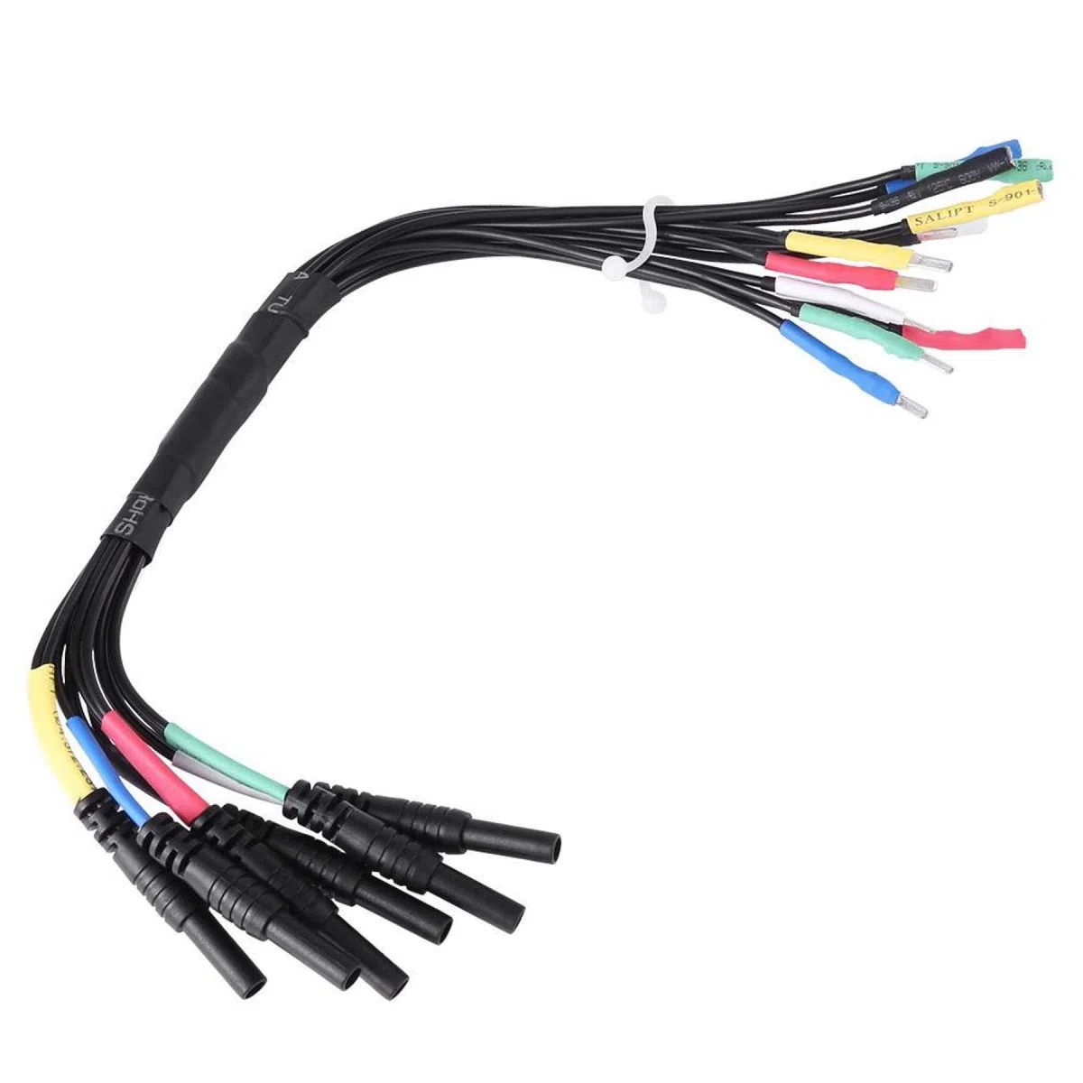 Cables de conexión universales de 6 canales, juego de cables de prueba HT306, HT306 para osciliscopio de diagnóstico automático(Negro)