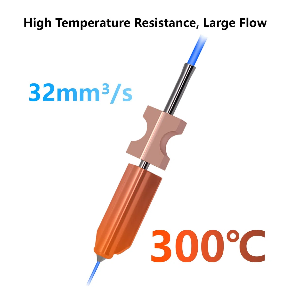 2 boquillas de liberación rápida de 0,4 mm para Flashforge AD 5X, impresora 3D Hot End Integrated Heater Block Throat Tube Detachable Hardened Steel Nozzle Replacement Kit para AD 5X