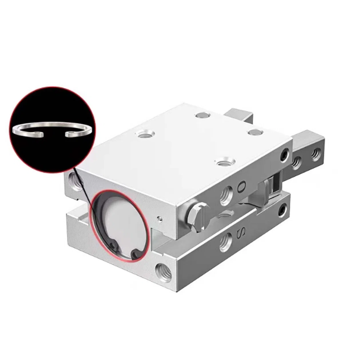 Pinza Neumática Angular MHC2, Pinza Robótica con Cilindro Neumático de Doble Acción (16D)