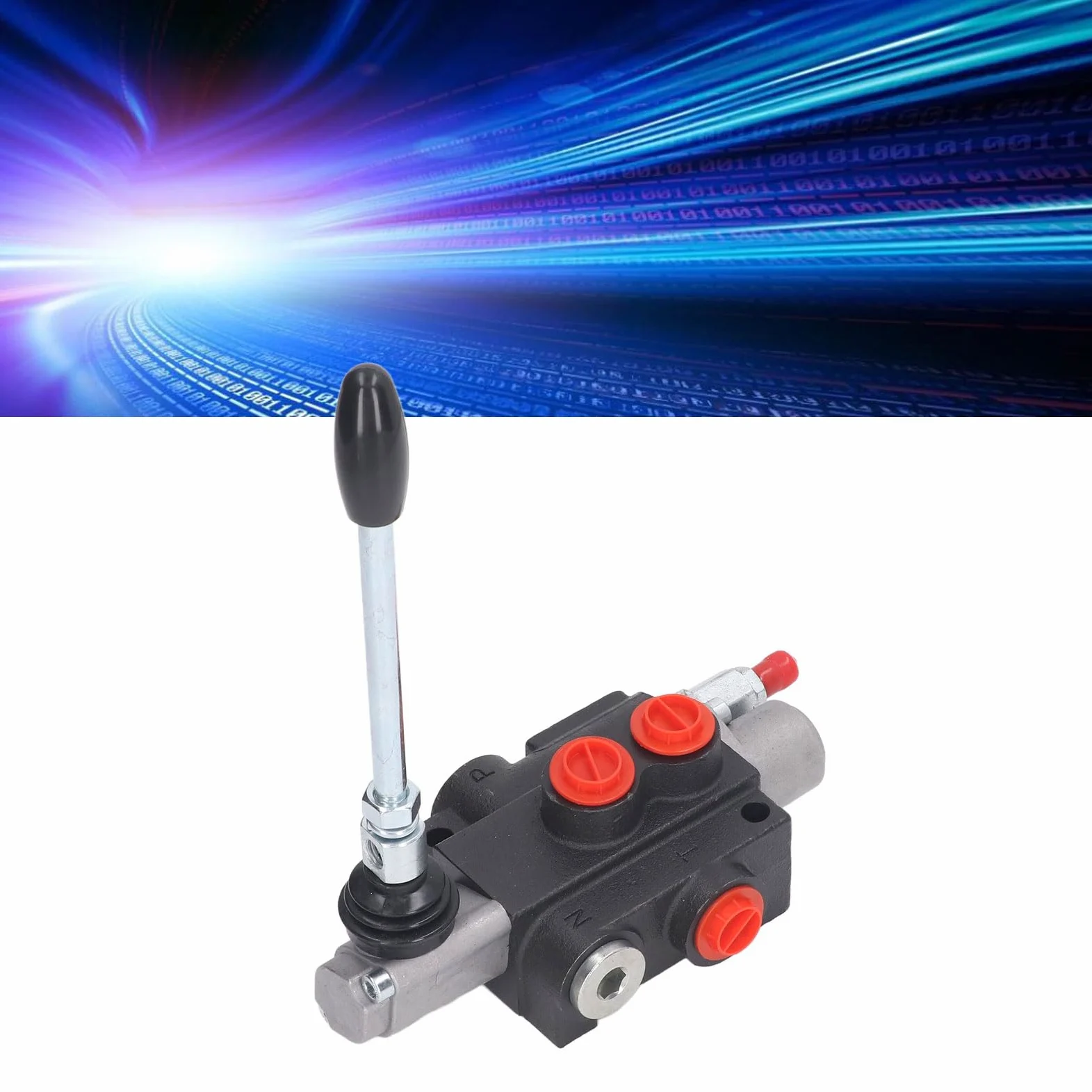 Equipo Hidráulico de la Válvula de Control de Flujo, 1 Carrete Doble Efecto Válvulas de Control Direccional Hidráulicas con Manija de Control de Barra de Alivio Ajustable
