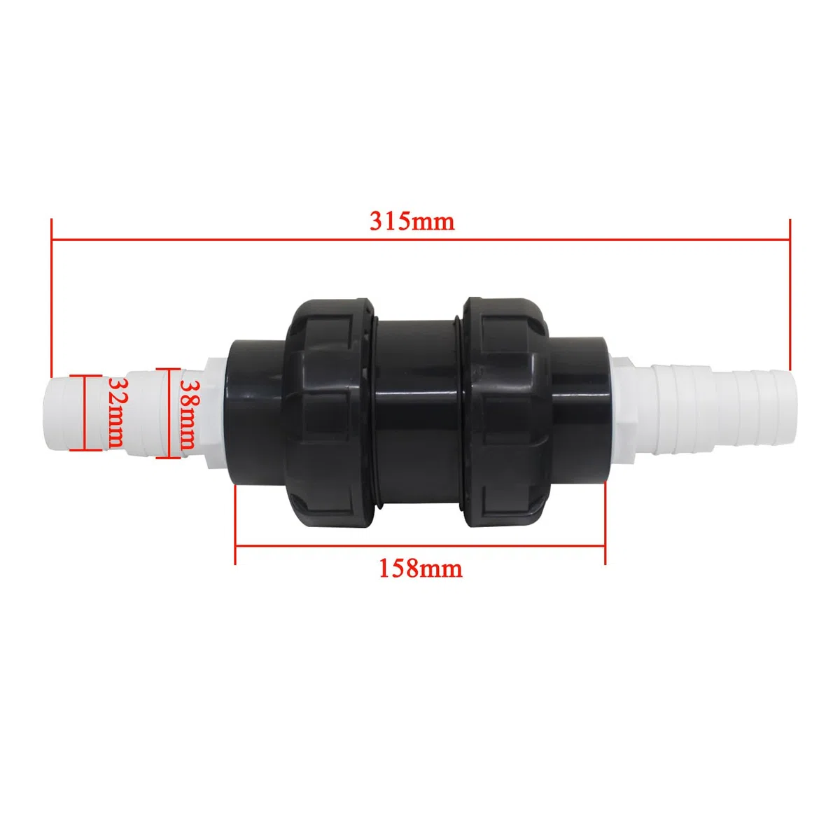 Válvula antirretorno para piscinas válvula de retención para manguera agua para jardín irrigación agricultura plástico clapeta vertical horizontal bola unidireccional bomba (32 38mm)