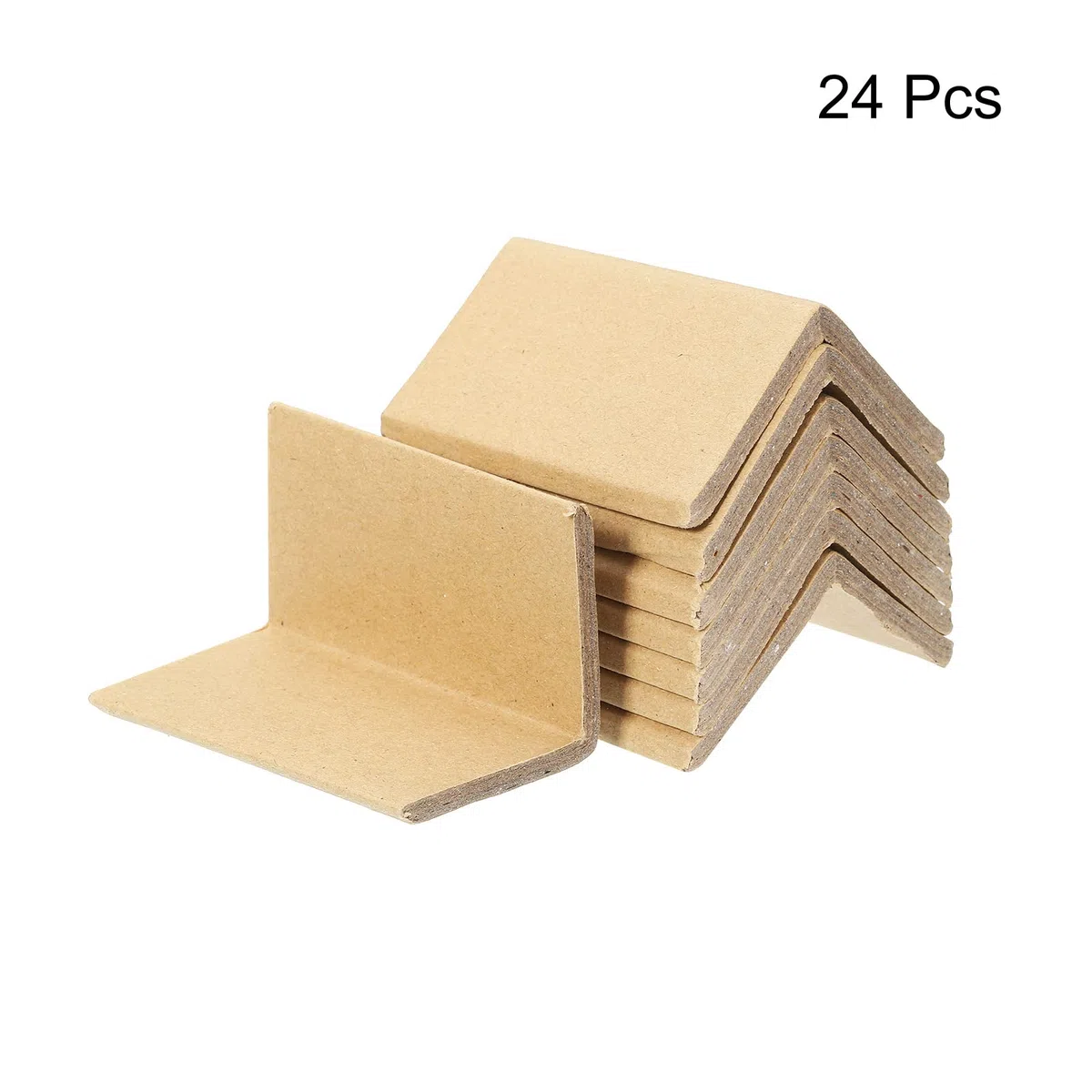 PATIKIL Ajustable Cartón Esquina Protector Paquete Marco Protectores L Forma 80x50mm Grosor 5mm para Arte, Embalaje, Envío, Paquete de 24
