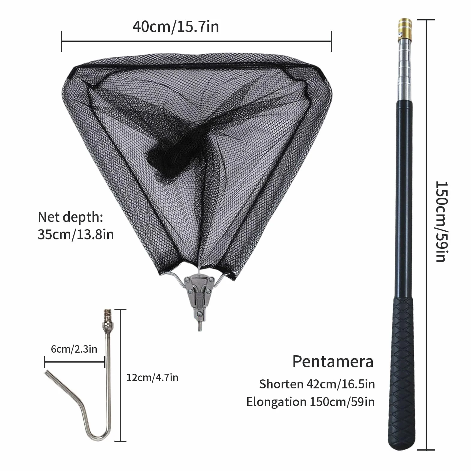 Gancho para las piernas retráctil de acero inoxidable 2 en 1, red de captura para aves de corral, atrapador de pájaros, pescado, pesca telescópica para pollo, pavo, ganso, pato