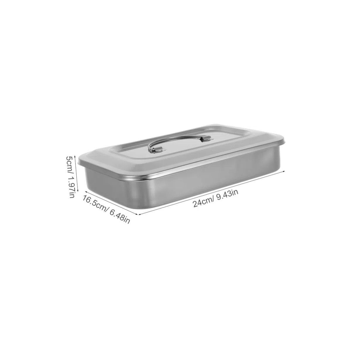 Ipetboom Bandeja De Acero Inoxidable Con Tapa Cuadrada Fácil De Limpiar Y Herramienta Para La Industria De La Belleza