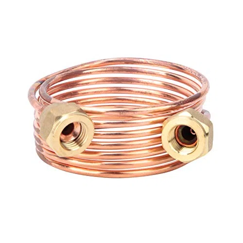 Tubería Capilar de Cobre, Tubo de Refrigeración Flexible 2,8 Mm G1/4" (1500Mm) Para Equipos de Aire Acondicionado Y Neveras