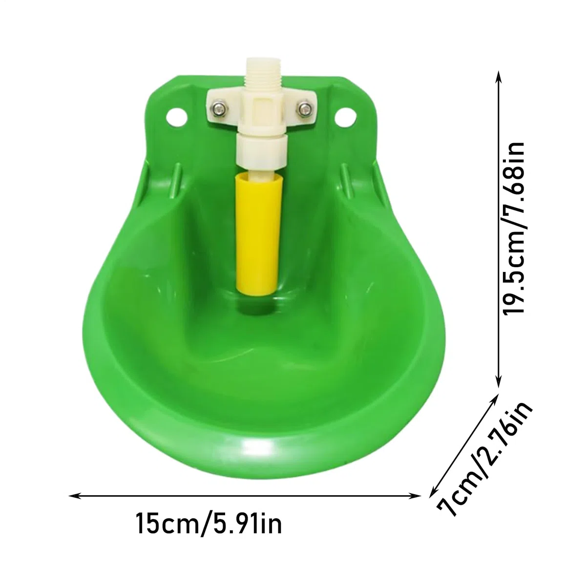 2 bebederos automáticos ovejas cabras automático bebedero con válvula, 600 ml canal de agua ovejas cabras caballos, bebedero para beber, equipo de alimentación con válvula