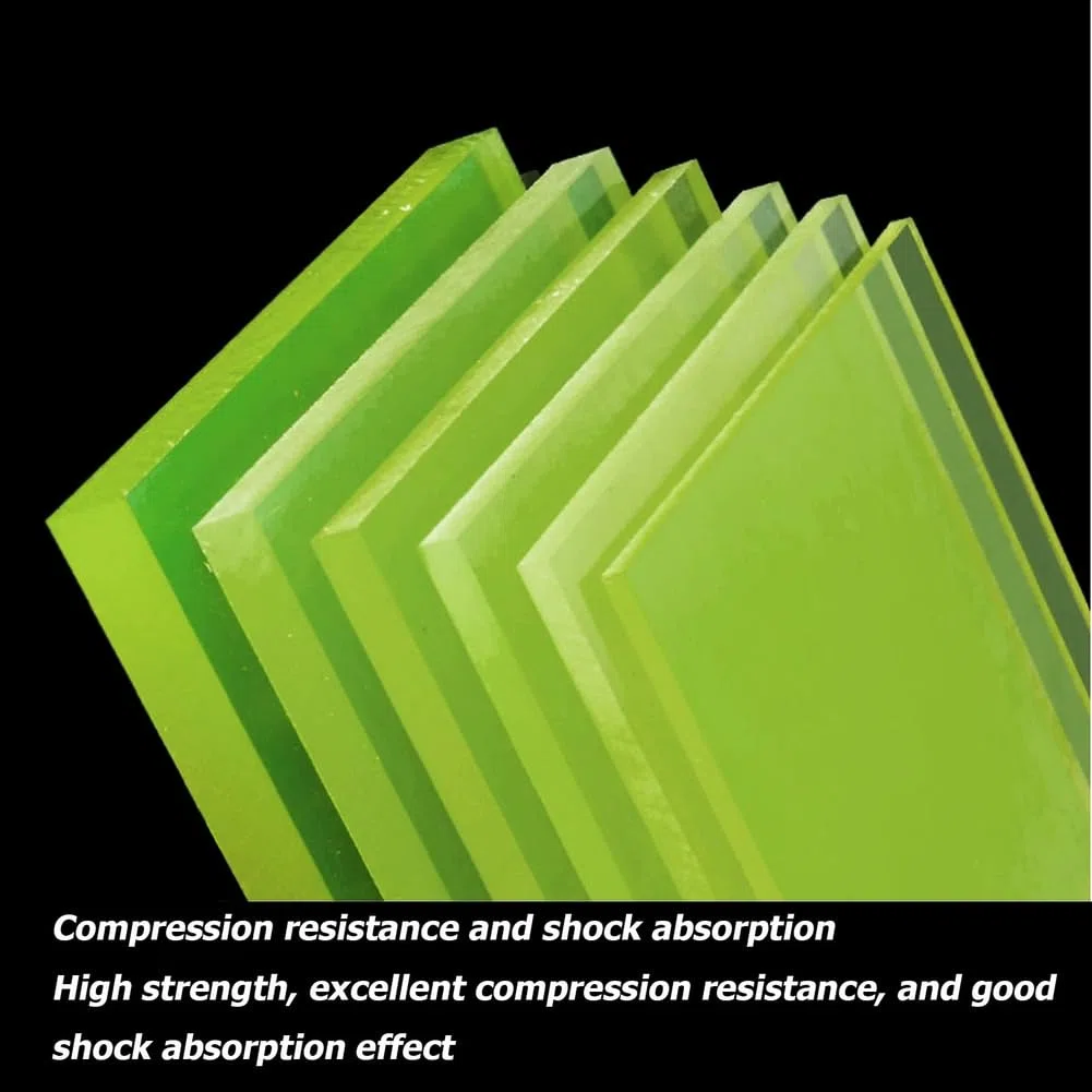 Lámina Poliuretano Flexible Placa PU, Panel de Goma Resistente a Golpes para Juntas y Usos en Taller,300 * 300 * 6mm