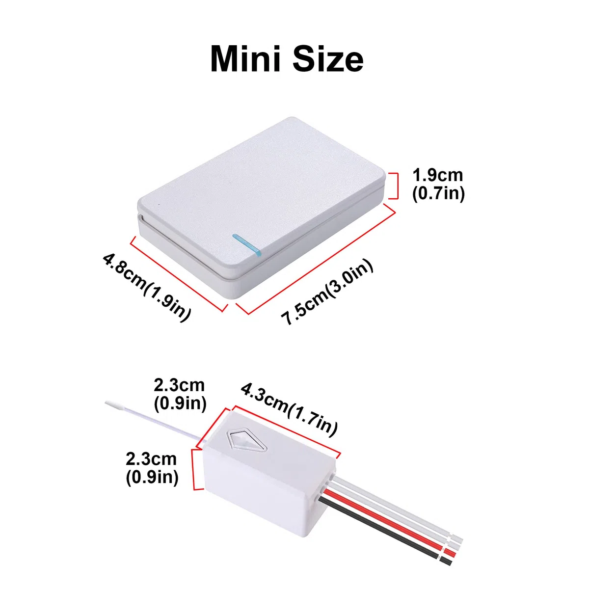 Mengshen Interruptor Inalámbrico 8V-24V, Transmisor Y Receptor De Relé De Control Remoto Seguro Universal para Luces Abridores De Puertas De Garaje Motor De Cámara Dispositivos De Bajo Voltaje
