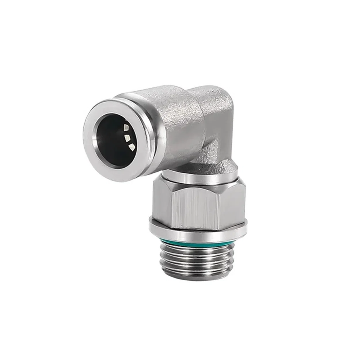 Codo de rosca macho métrico M5 M6 M8 M10 M12 M14 M20 de acero inoxidable 304, conector rápido neumático de aire de un solo toque giratorio(8mm-M12x1.5)