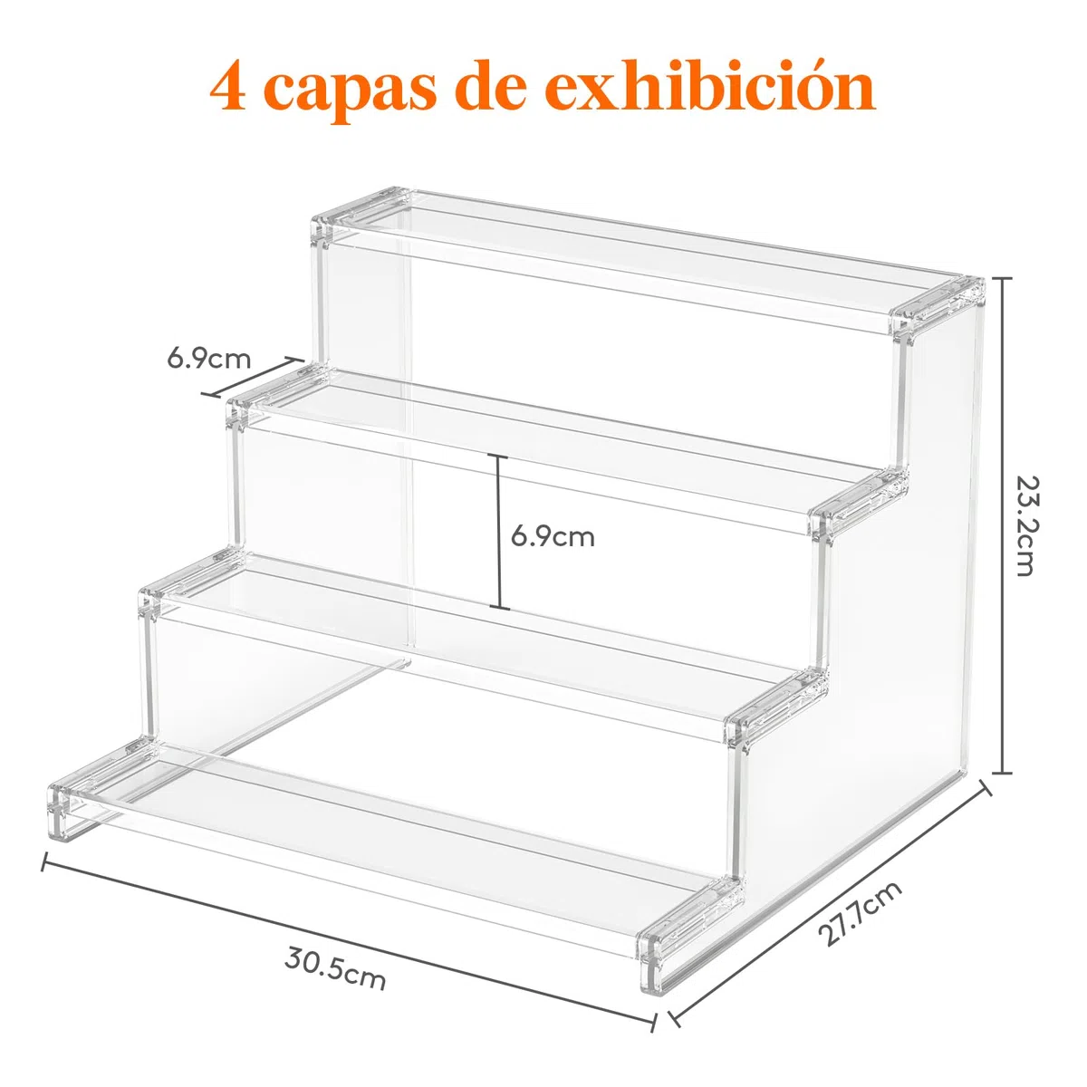 Lifewit Expositor Metacrilato, Soporte para Tartas y Frutas de 4 Niveles, Mesa Dulce Accesorios, Bandejas Catering para Bodas, Fiestas y Cumpleaños, 30 cm, 2 Paquetes