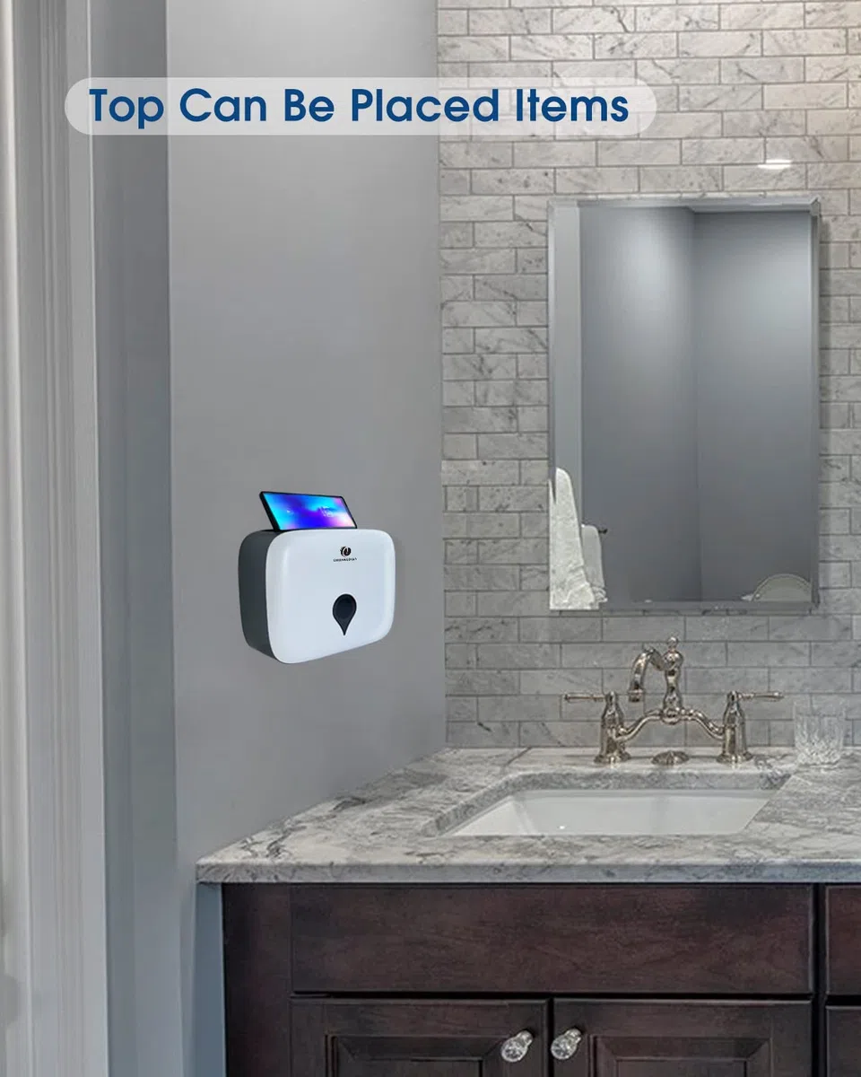 Dispensador de Toallas de Papel para Montaje en Pared para el baño de la Cocina del hogar, dispensador de Toallas de Mano Comercial para Toallas de Papel multiplegadas/triples/N plegadas (Blanco)