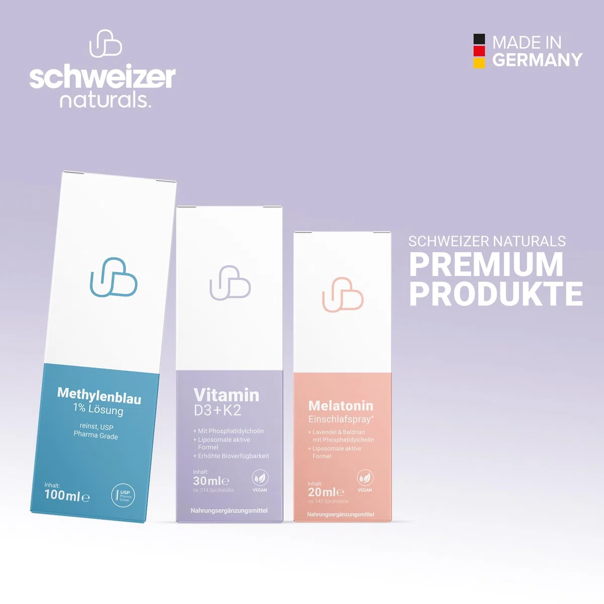 Solución de Azul de Metileno al 1% de calidad farmacéutica USP pura, 2x 100 ml de solución acuosa, sin aditivos, calidad verificada en laboratorio - fabricada en Alemania