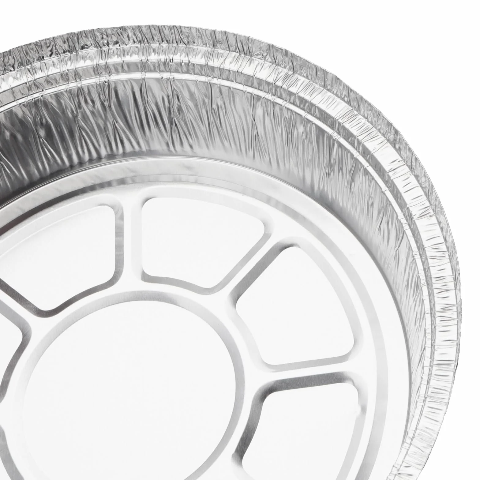 100 cuencos de aluminio redondos de 18 cm con tapa, 630 ml, desechables de aluminio de aluminio, recipientes de aluminio para pequeñas comidas, pasteles, tartas y quiches