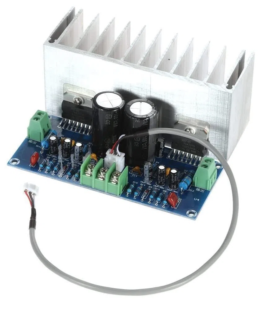 TDA7293x2 Placa amplificadora de audio estéreo digital 2.0 de 2 canales 100 W + 100 W con cable HIFI