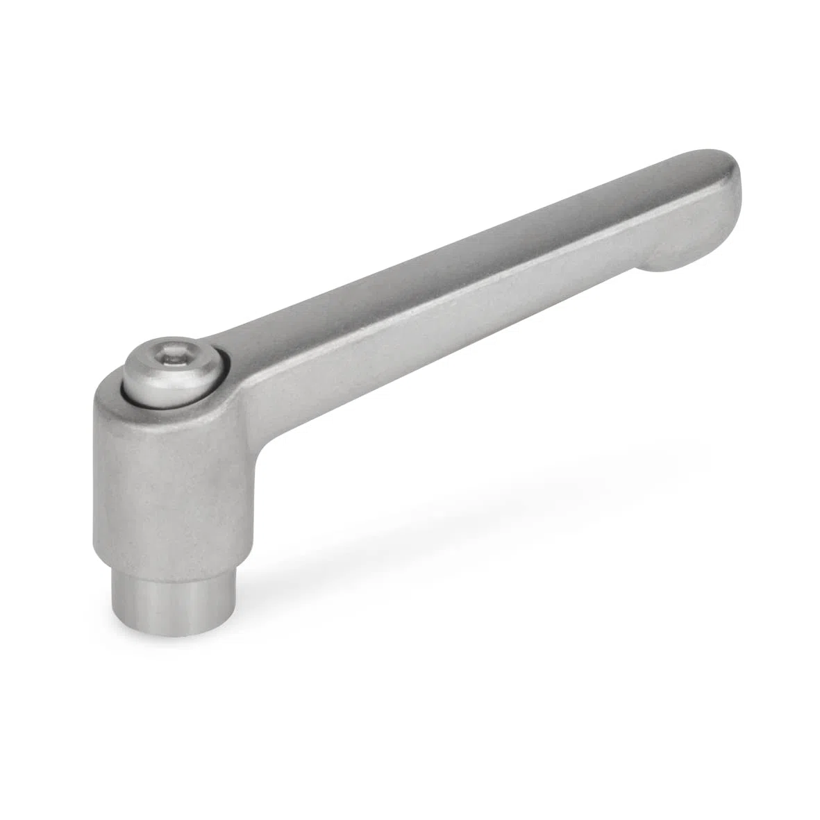 Ganter Normelemente GN 300.5-63-M8-IS - Palanca de sujeción de acero inoxidable con casquillo roscado, longitud del mango: 63 mm, rosca: M8