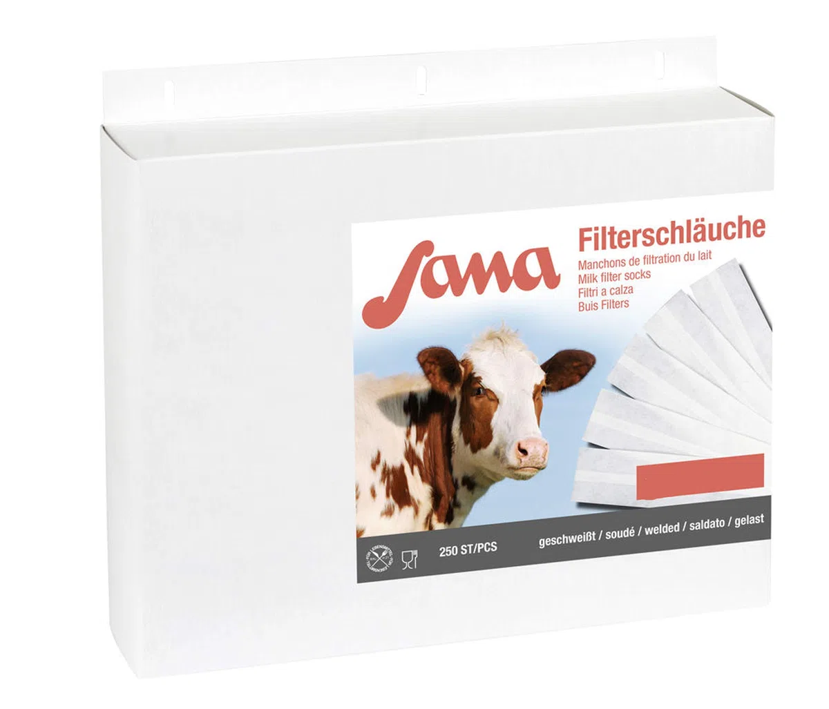 Kerbl - Filtro de leche Sana 455 x 57 mm, soldado, 75 g, 250 unidades - 46672