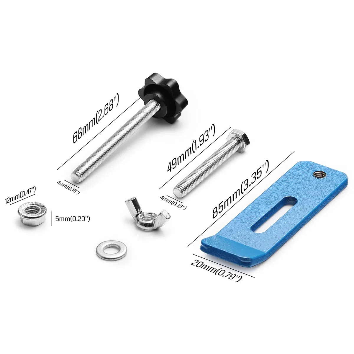 Genmitsu Juego de 4 abrazaderas de sujeción, abrazadera de enrutador CNC para carpintería y metalurgia, compatible con la máquina CNC PROVerXL 4030/6050 Plus y 3040 Spoilboard de extensión