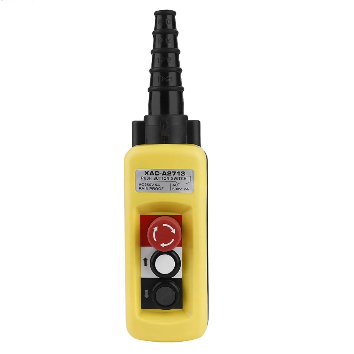 KSTE Mando de Control Colgante de la Grúa de Elevación, Cadena Interruptor de Botón de Elevación con Parada de Emergencia, Parada de Emergencia Seguridad
