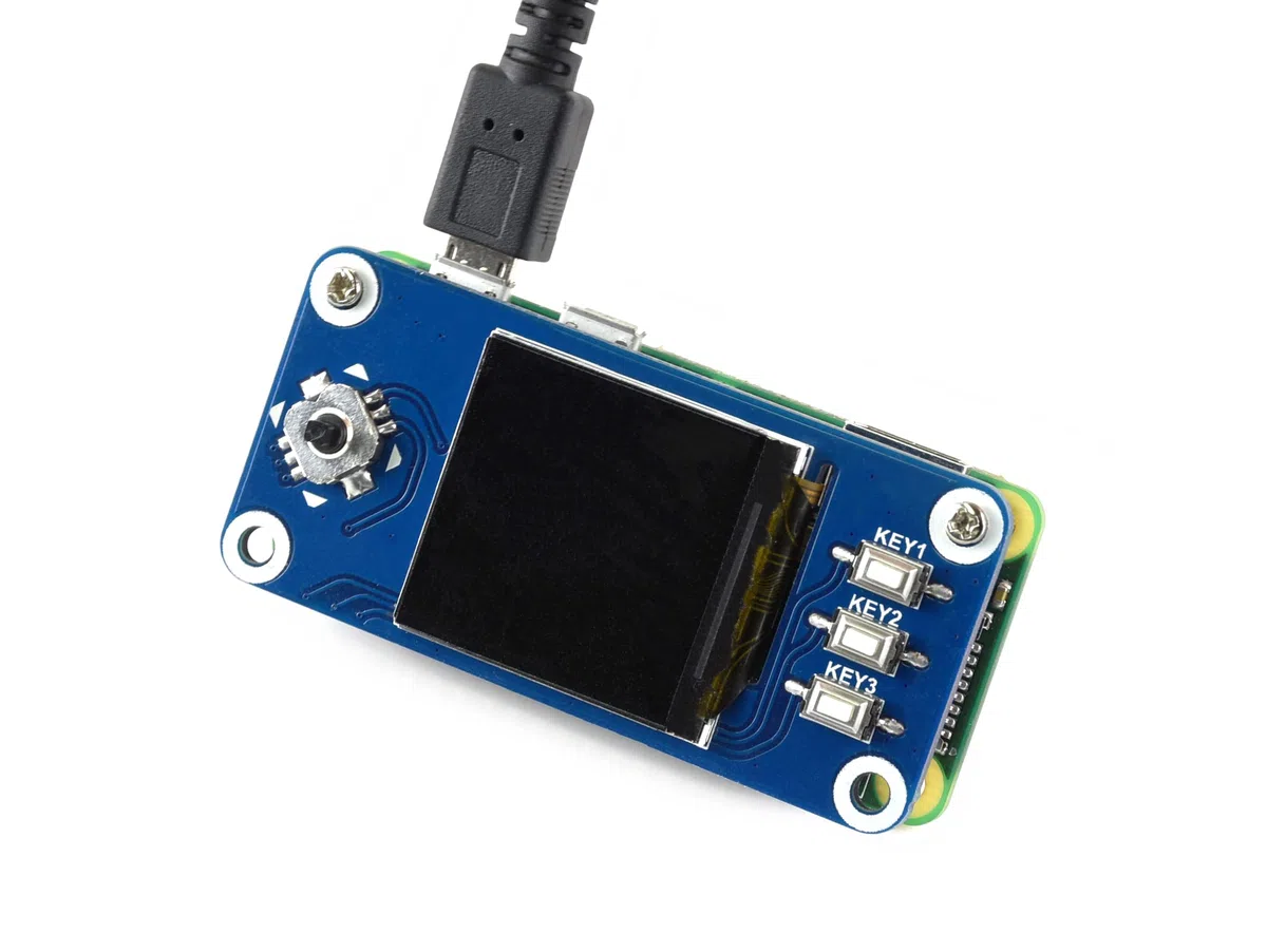 Waveshare Raspberry Pi 1.3inch IPS LCD Display Hat, 240x240 Pixels with Embedded Controller, Communicating Via SPI Interface