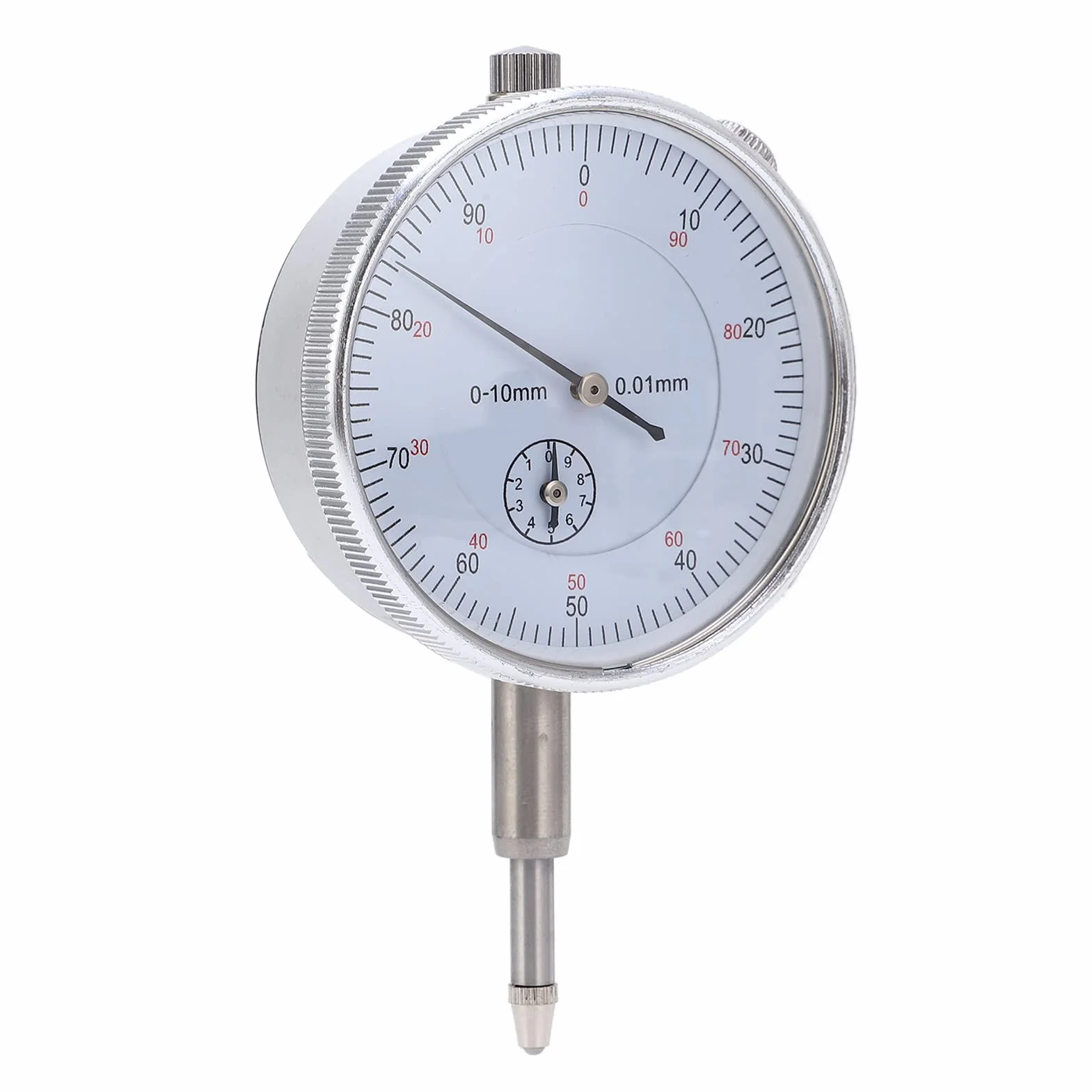 Reloj Comparador Mecánico Núcleo Interior Resistente a Impactos Reloj Comparador de Alta Precisión con Excelente Resistencia a la Abrasión (0-10 mm)