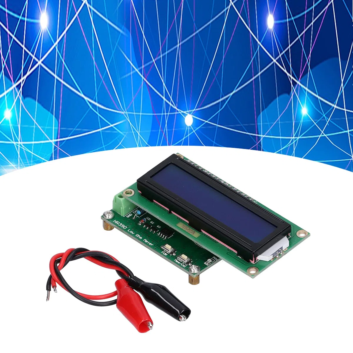 Medidor de Ohmios de Baja Resistencia, Rango de Medición de Miliohmios de 0.001~120 Ω, Medidor Preciso con Pinza de Cocodrilo de 2 Uds para Medir