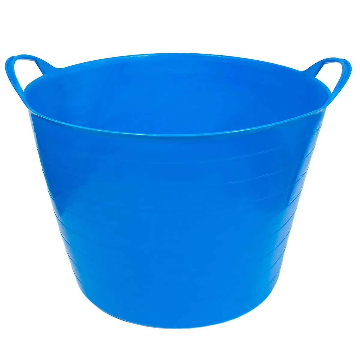 Pack de 4 capazos de plástico Flexible, de Color Azul, de 45 x 33 cm con Capacidad de 42 litros, con Asas, Ideal para Trabajo de Vendimia, Agricultura… Cubo de plástico(4uds / 42 litros Azul)