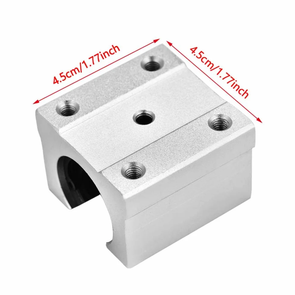 4 Uds SBR16UU 16mm Aluminio Abierto Movimiento Lineal Cojinete Deslizante Bloque Deslizante Guías Deslizantes para Piezas de Enrutador CNC