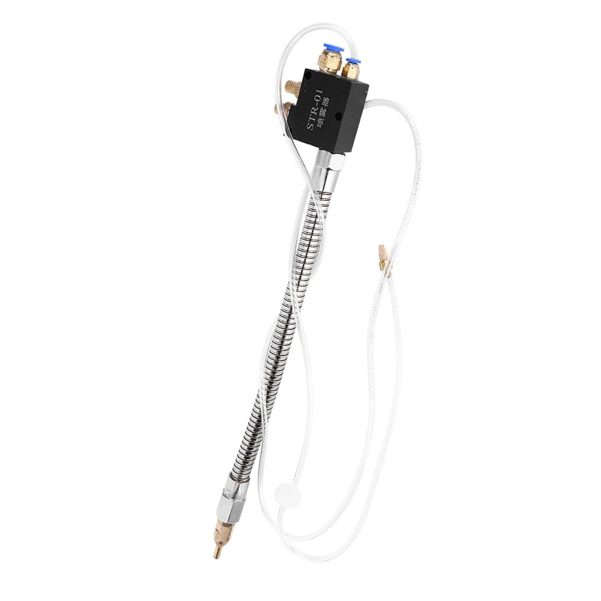 Aramox STR 01 Pulverizador de Refrigerante CNC Enfriador de Torno de Plástico y Metal Volumen de Aire Ajustable de 40 Cm Ahorra Refrigerante para Fresado Taladro Amoladora Grabado Máquina de (STR-01)