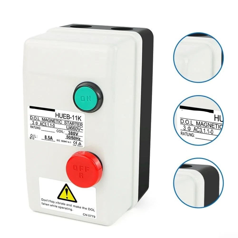 Interruptor magnético del arrancador del motor eléctrico con protección contra sobrecarga y clasificación IP55 para la resistencia al agua en el voltaje de 3Phase 380V (3.5-5A)