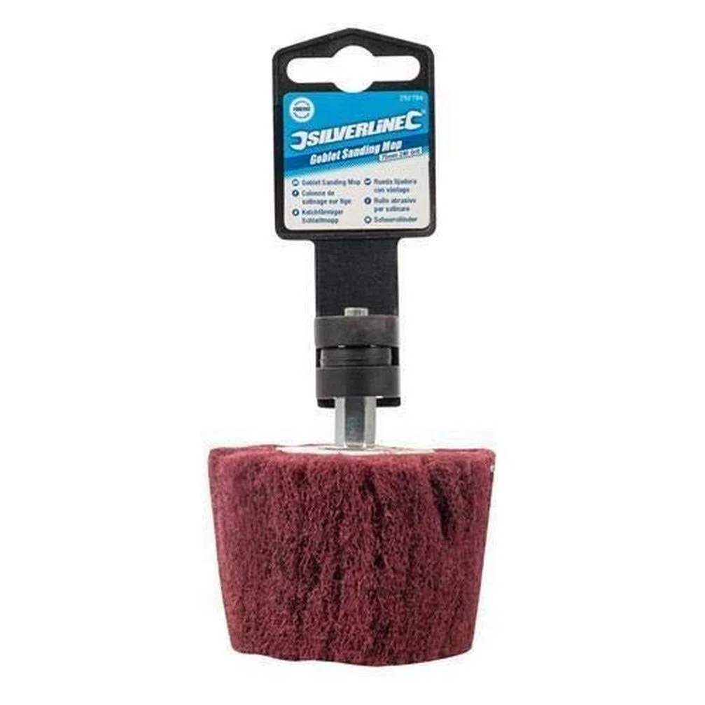 Silverline Tools 262194 Rueda Lijadora con Vástago, 75 mm Diámetro, Grano 240