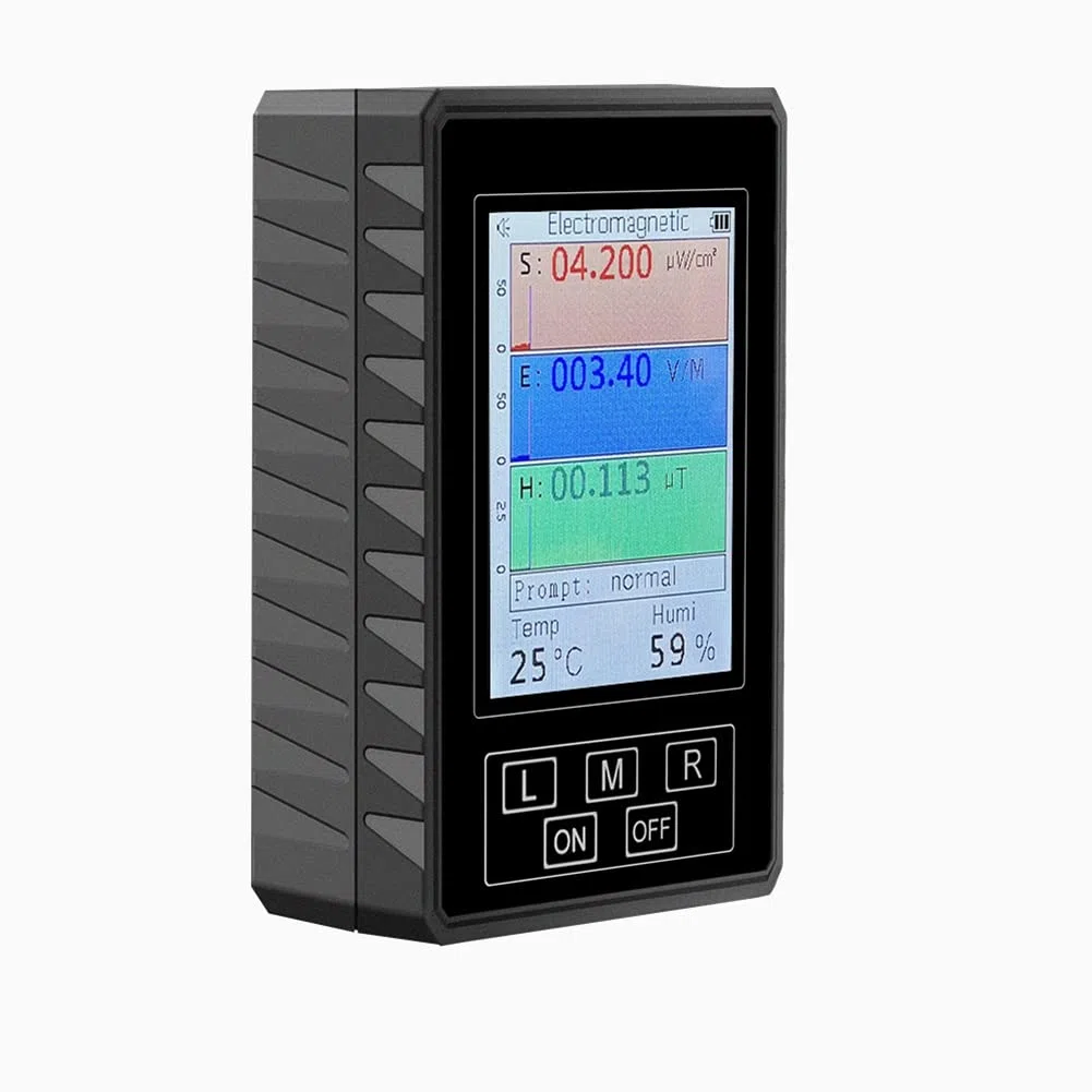 BR-9A XR2 Pro Detector de RadiacióN ElectromagnéTica Medidor EMF Instrumento de Prueba Ambiental Negro BR 9A