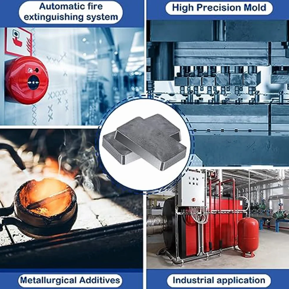 2 bloques de bismuto 99,99% puro de metal de bismuto de 2 kg como se muestra para hacer cristales, experimentos científicos, manualidades